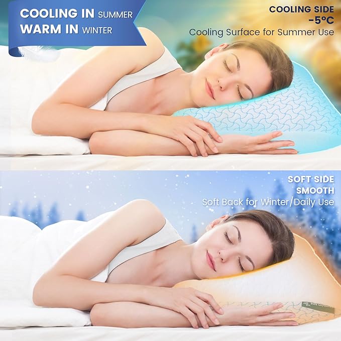 SUPA MODERN Shredded Memory Foam Pillows Queen Size Set of 4, Cooling Bed Pillow for Sleeping for Hot Sleepers, Adjustable Pilllows for Side Back and Stomach Sleepers, Neck & Shoulder Comfort Support