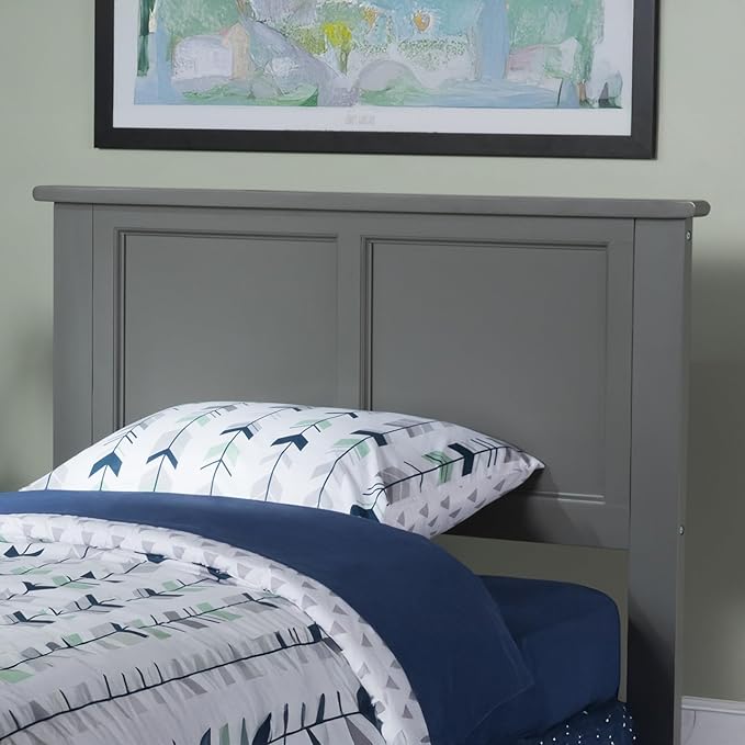 AFI, Madison Twin Solid Wood Panel Headboard, Grey