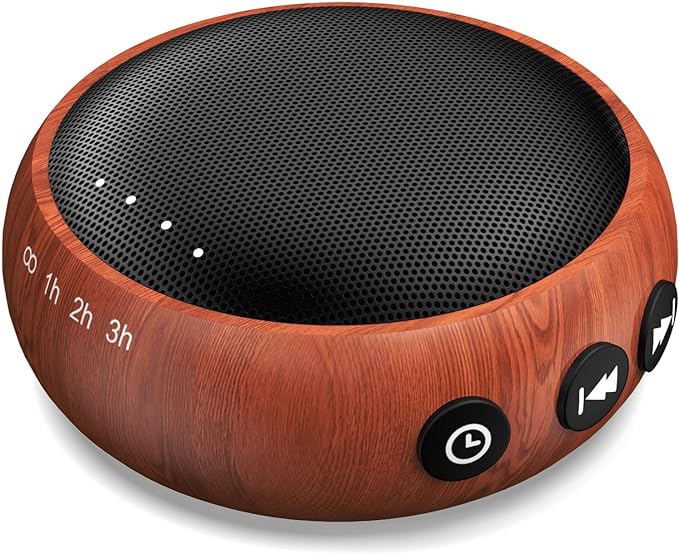 Sound Machine Small White Noise Machine with 30 Soothing Sounds Sleep Machine for Baby Kids Adults Natural Sounds Rain Fan Brown Pink Nosie Machine with 36 Volume Levels for Office Home Travel(Wooden)