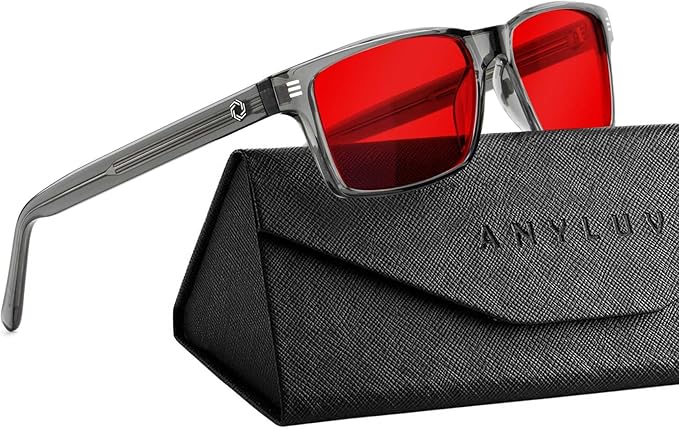 ANYLUV Blue Light Glasses Men Woman, Blue Light Blocking Glasses for Computer Gaming, Eye Strain Relief Eye Protection