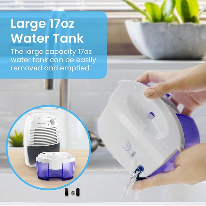 Pro Breeze Dehumidifiers for Home,215sqft Small Dehumidifiers for Room,16oz Tank Portable Closet Dehumidifier Removes Humidity Mini Small Dehumidifier for Bathroom Dehumidifier for Bedroom RV Basement