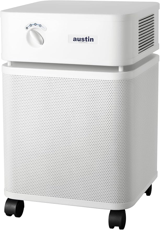 Austin Air HealthMate Plus Air Purifier White - Advanced 4- Stage Filtration Air Purifiers For Home with Activated Carbon & Zeolite - Ideal as Air Purifiers for Bedroom or any Large room, Model B450
