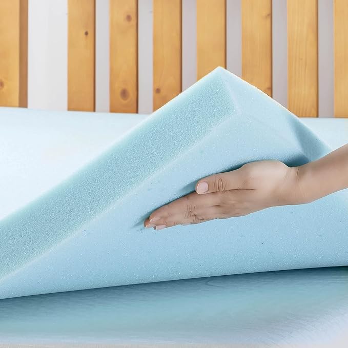 Best Price Mattress 3 Inch Ventilated Memory Foam Mattress Topper, Cooling Gel Infusion, CertiPUR-US Certified, Dorm Essentials, Twin
