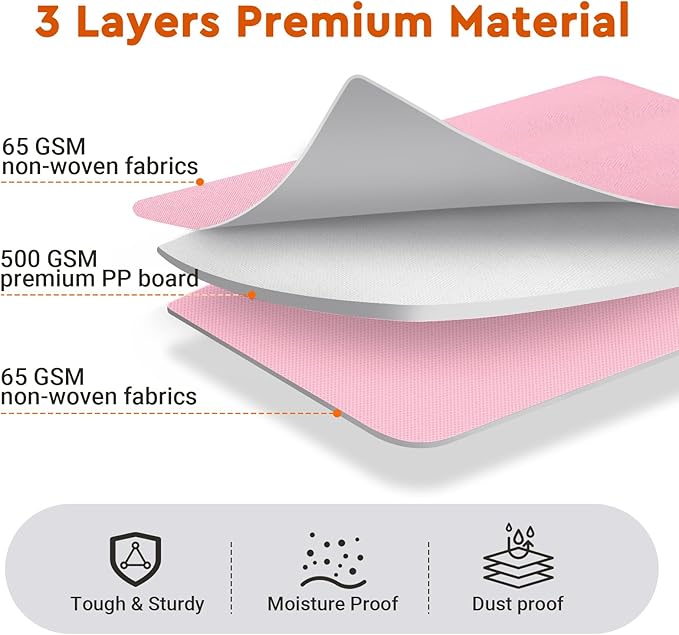 StorageTastic 6 Pack Bed Sheet Closet Organizers and Storage,Sturdy Foldable Storage Containers with Window and Label,Storage and Organization for Bedding Sheets,Duvet Covers,Blankets (Pink)