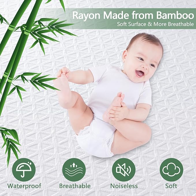 Premium Waterproof Mattress Protector Twin Size, Breathable Bed Cover 3D Air Fabric Cooling Mattress Pad Cover Smooth Soft Noiseless Washable, 8''-21'' Deep Pocket (White)