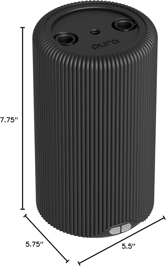 Pura Plus Smart Home Fragrance Diffuser for Large Spaces - Adjust Scent Intensity, Set Schedules, Timers & More in Pura App - Fragrances Sold Separately - Black