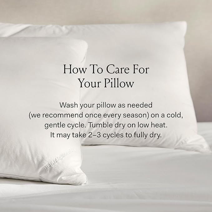 BOLL & BRANCH Down Chamber Pillow - Firm, Standard - Naturally Cooling Shell - Premium Comfort, Superior Support - Cruelty-Free IDS Certified Down