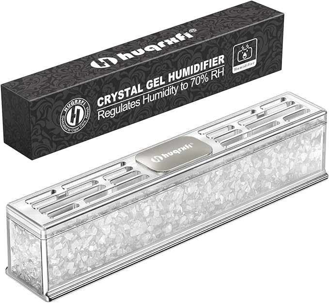 Pre-Filled Cigar Humidifier – Ready-to-Use Crystal Gel Humidifier, Cigar Humidor Accessories, Maintains Ideal 65-70% Cigars Humidity
