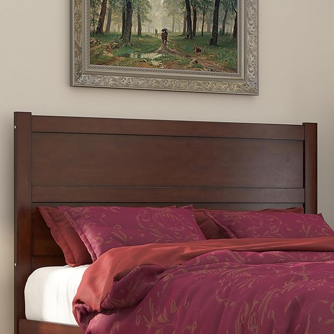 AFI, NoHo Solid Wood Panel Headboard, Queen, Walnut