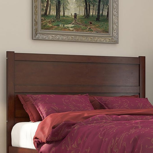 AFI, NoHo Solid Wood Panel Headboard, Queen, Walnut