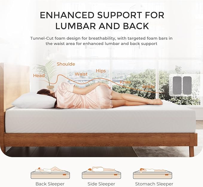 Sweetnight Twin Mattress,10 Inch Memory Foam Twin Size Mattress in a Box for Pressure Relief & Motion Isolation,Medium Plush and CertiPUR-US Certified