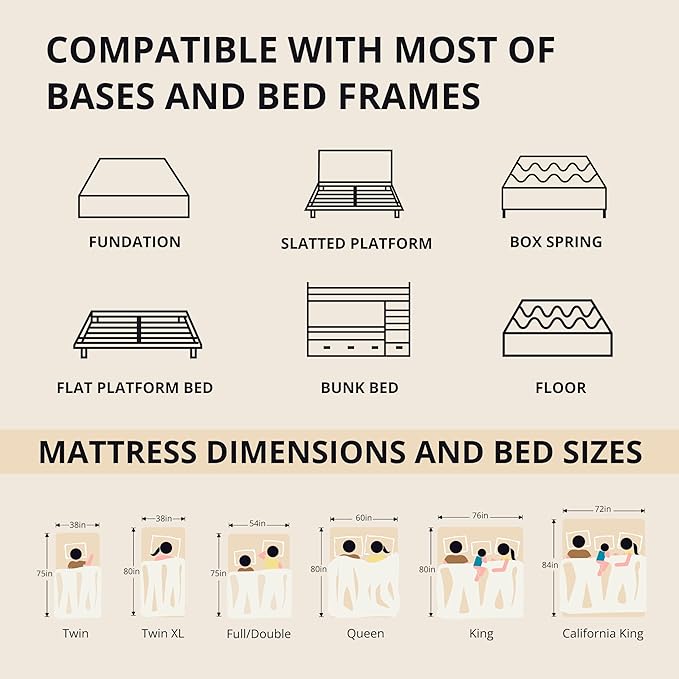 MLILY EGOHOME 12 Inch California King Memory Foam Mattress for Cooling Sleep, Pressure Relief Cooling Copper Gel Bed in a Box, Foam Made in USA, CertiPUR-US Certified, Medium Firm, 72x84x12 Black