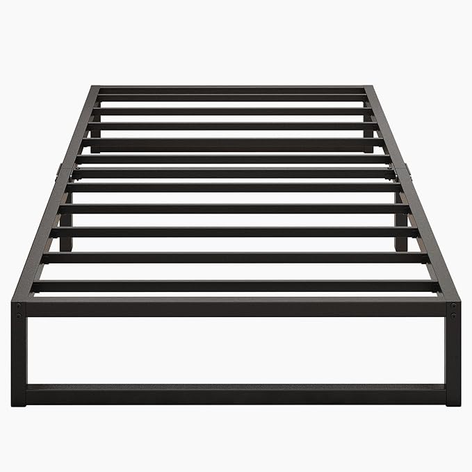 Lutown-Teen 9 Inch Twin Bed Frames Heavy Duty Metal Twin Platform Bed Frame No Box Spring Needed, Noise Free, Easy Assembly, Black