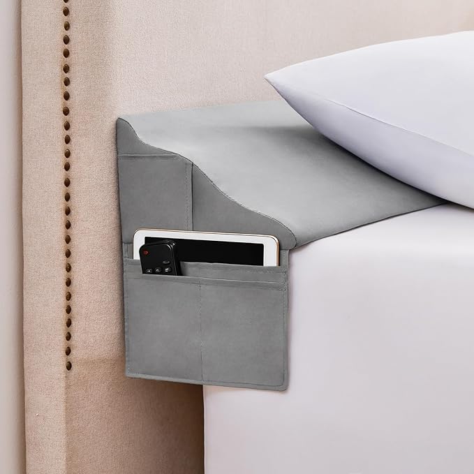 Bed Wedge Pillow for Headboard Gap Filler Queen(60"x6"x10")-Triangle Pillow Wedge for Bed, Mattress Wedge Gap Filler for Headboards, Soft Washable Cover, Neck Back Support&Sleeping Pillow Wedge, Gray