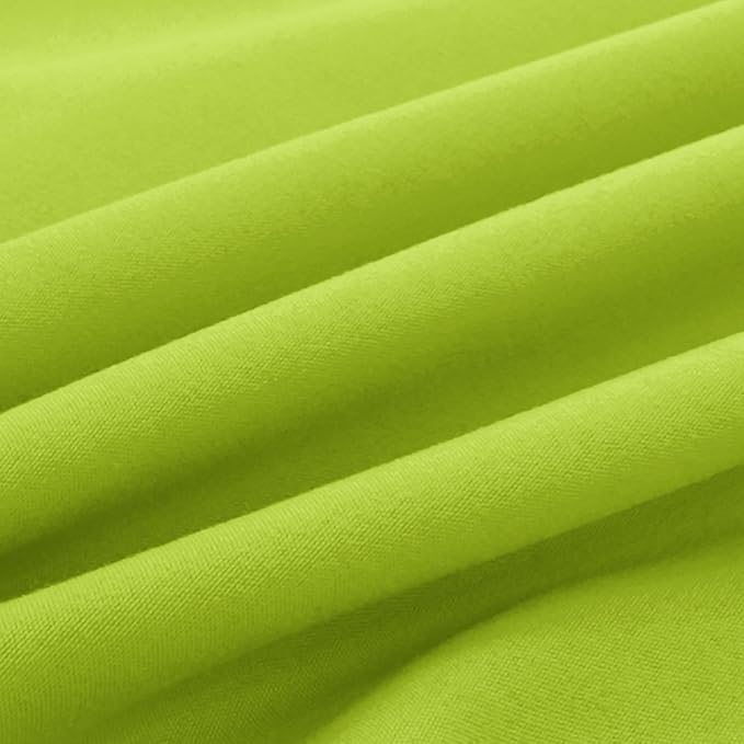 Elegant Comfort Luxury Ultra-Soft 2-Piece Pillowcase Set - 1500 Premium Hotel Quality Microfiber Double Brushed - Wrinkle Resistant, Standard/Queen, Lime