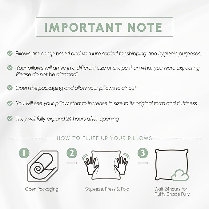 Elegant Comfort Luxury Down Feather 100% Cotton Cover King Size Set of 2 Pillows, Soft and Supportive Premium Hotel Quality Sleeping Pillows for Back, Side and Stomach Sleepers