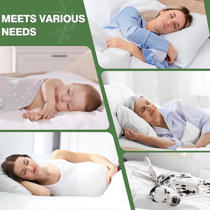 KAYWAY Waterproof Mattress Protector Twin Size - Cooling Breathable Mattress Cover for Twin Bed, Noiseless Soft Bed Pad Cover, Snug Fit Deep Pocket 6''–18'', Ideal for Dorms & Guest Rooms, Green