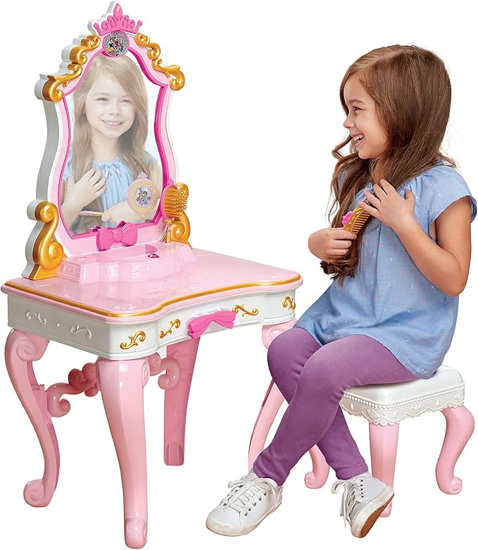 Disney Princess Ultimate Musical Vanity with Enchanting Messages & Celebration Song! Includes Brush, Comb, Tiara & 5 Rings