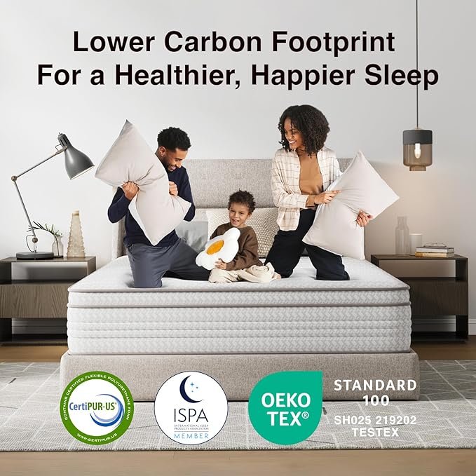 Novilla California King Mattress, 14 Inch CLK Mattresses in a Box with Smarts™ Pocket Coil for Pressure Relief, Medium Plush Foam and Spring Hybrid Colchones with CertiPUR-US Certified
