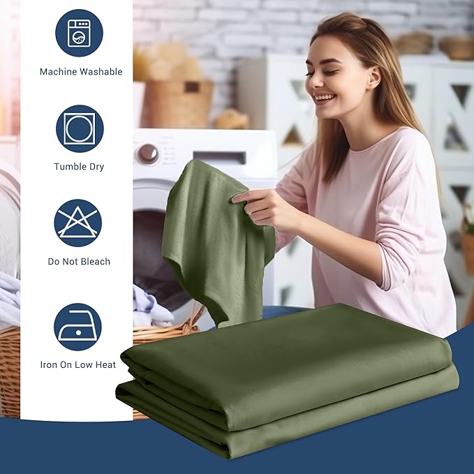 Pillowcases Standard 12 Pack, 20x26 Pillow Cases with Envelope Closure, Soft Plain Brushed Microfiber Covers Breathable Wrinkle-Resistant, Olive Green