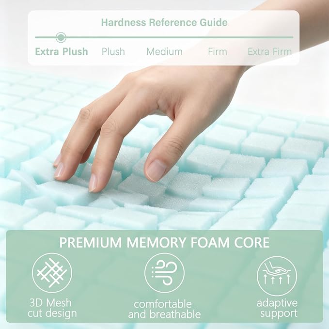 Premium Standard Pillow, Extra Soft Ice-Feel Breathable Cooling Pillow with Ventilated Sponge-Fill Support, Memory Foam Pillows-Style Bed Pillow for Hot Sleepers
