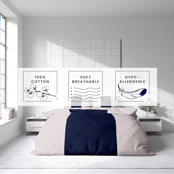 Kotton Culture 1 Pc California King Size Duvet Cover Only -100% Egyptian Cotton 600 Thread Count Ultra Soft Premium Durable Comforter Cover Zipper Closure & Corner Ties (Dashing Blue,104"x98")
