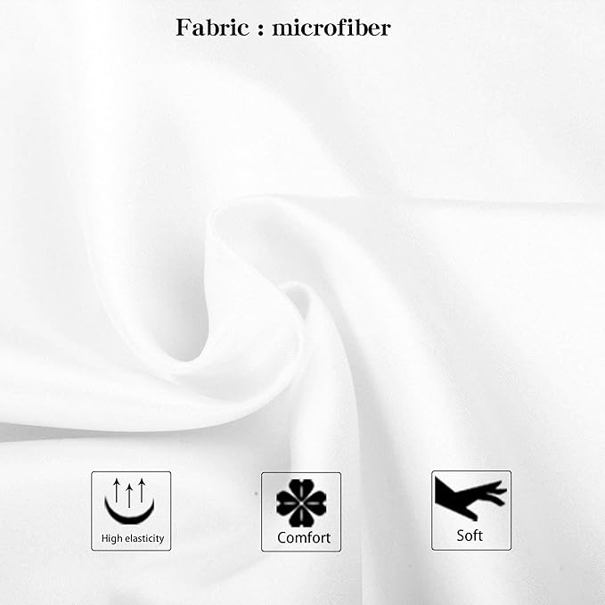 NTBAY Zippered Satin Pillow Cases for Hair and Skin, Luxury Queen Hidden Zipper Pillowcases Set of 2, 20x30 Inches, Pure White