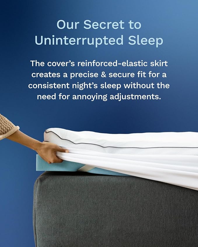 ViscoSoft 3 Inch Pillow Top Memory Foam Mattress Topper Twin - Cooling Hybrid Lux Dual Layer Mattress Pad - CertiPUR Certified