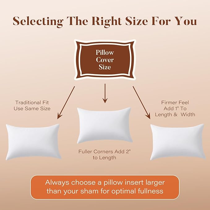 DOWNSTORIA 12x20 Feather Down Pillow Inserts Set of 2, Decorative Pillows with 100% Coton Cover, Throw Pillow for Bed, Couch and Sofa.