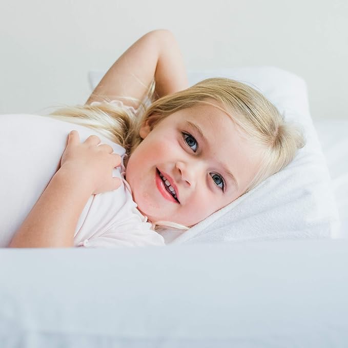 Little Sleepy Head Toddler Waterproof Pillow Protector (2-Pack), Zippered Pillowcase Covers 13x18 and 14x19 Soft Terry Cotton, Hypoallergenic, Noiseless, Waterproof Pillow Protectors for Kids