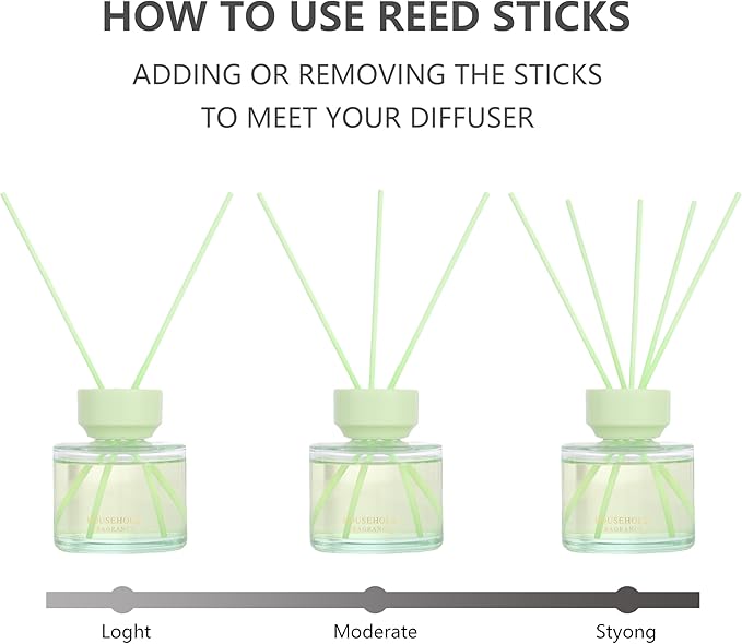 Reed Diffuser Set - 3.38 fl oz (100ml) Tropical Fruit Oil Diffusers | 5 Premium Reed Sticks | Home Fragrance Oil for Bathroom, Bedroom & Living Room | Aromatherapy Diffuser | Shelf Decor