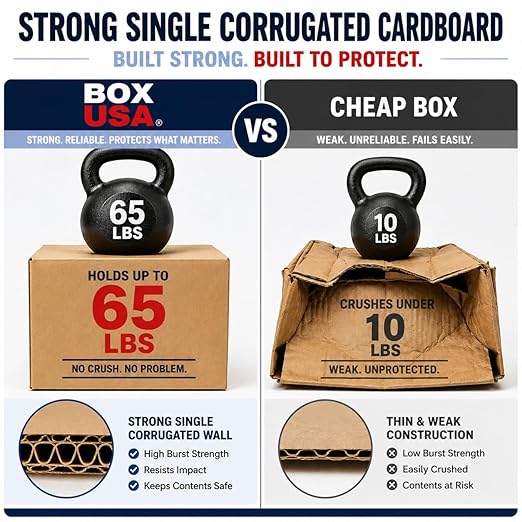 BOX USA Moving Boxes Medium 18"L x 14"W x 12"H 20-Pack - Corrugated Cardboard Box for Shipping, Mailing, Packing, Packaging and Storage