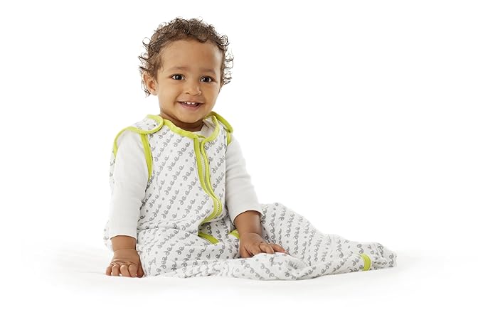 Baby Deedee Sleep Nest Lite - Baby Sleep Sack 0.6 TOG 0-6 Months, Sleeping Bag with Soft Cotton & Patented Shoulder Snaps, Newborn Wearable Blanket for Boys & Girls, Lime