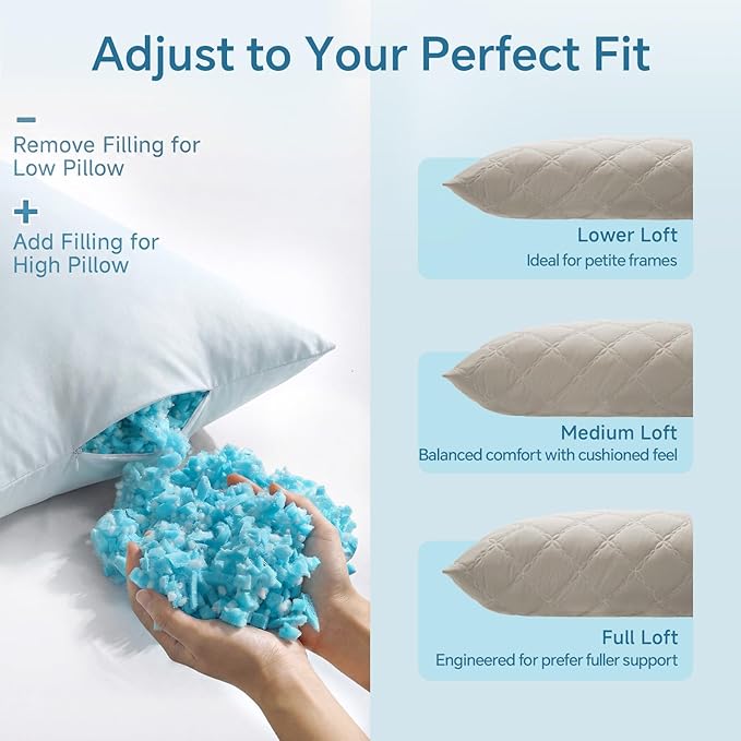 BEDELITE Cooling Body Pillow for Adults, Creative Ultra Soft Cool-Touch Quilted Nylon-Spandex Body Pillow Cover, Adjustable Memory Foam Long Pillow for Side Sleepers, Pregnancy & Back Pain(Linen)