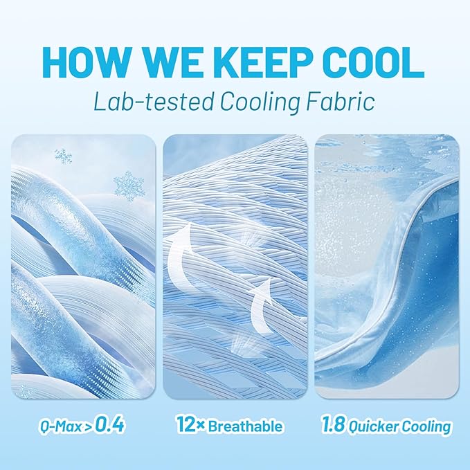 Cozy Bliss Cooling Pillow Cases for Hot Sleepers, Q-Max>0.45, Queen Size Set of 2, Soft & Silky Pillow Covers with Envelope Closure,Gift, Pink, 20x30 Inches