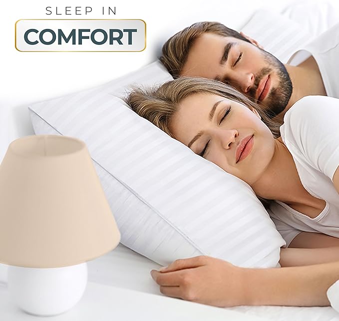 Utopia Bedding Bed Pillows for Sleeping Standard Size (White), Set of 2, Down Alternative Pillow for Sleeping, Cooling Hotel Quality Pillow Set for Back, Stomach or Side Sleepers