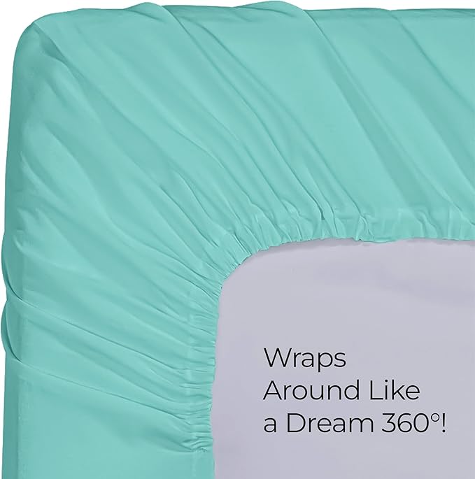 Utopia Bedding Queen Fitted Sheet - Bottom Sheet - Deep Pocket - Soft Microfiber - Shrinkage and Fade Resistant - Easy Care -1 Fitted Sheet Only (Spa Blue)
