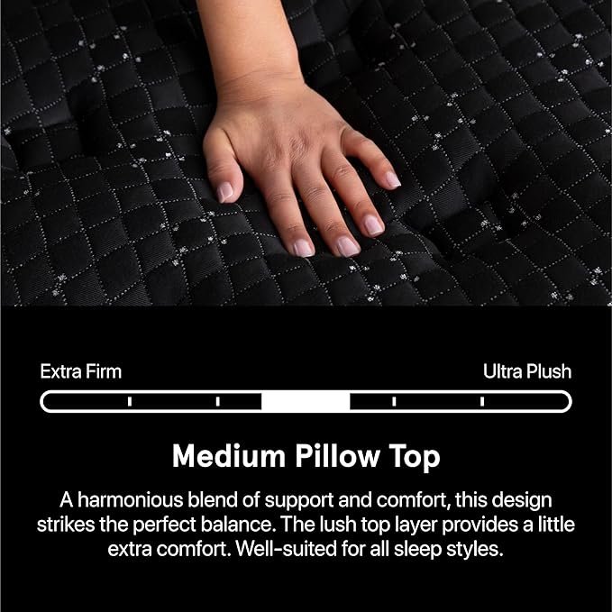 Beautyrest Black Series Three 16.25" Medium Pillow Top Full Mattress - Breathable, Cooling, and Supportive - CertiPUR-US Certified, 100-Night Sleep Trial, and 10-Year Limited Warranty
