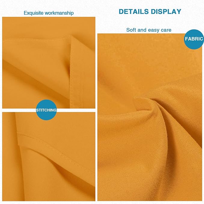 FLXXIE Body Pillow Cover - Super Soft Microfiber 20x54 Body Pillow Case - Envelope Closure, Wrinkle, Stain Resistant 20x54 Long Pillowcase, Ginger Yellow