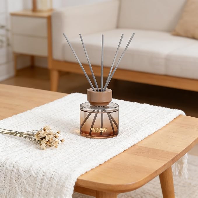 Reed Diffuser Set - 3.38 fl oz (100ml) Black ice Oil Diffusers | 5 Premium Reed Sticks | Home Fragrance Oil for Bathroom, Bedroom & Living Room | Aromatherapy Diffuser | Shelf Decor