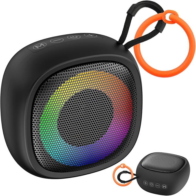 Portable Sound Machine for Baby & Adult, Powerful Speaker 25 Sounds 28 Volumes, White Noise Machine with Memory & Timer, Flexible Clip, Color Light, Sleep Sound Therapy for Home, Travel, Registry Gift