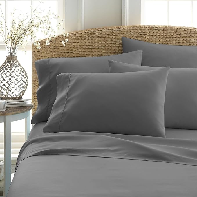 Split King Size Sheet Set - Egyptian Quality Ultra-Soft Bed Sheets - Double Brushed - Deep Pockets- Easy Fit - 5 Piece Set- Fade Resistant