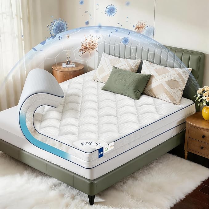 4 Inch Mattress Topper King Integrated Dual Layer, 2-in-1 Cooling Gel Memory Foam Pillow Top Mattress Topper for Back Pain, King Size Silver Ion Certified Mattress Pad