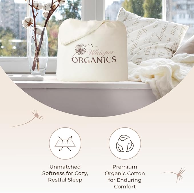 Organic Waterproof Mattress Protector King Size - 100% Waterproof Mattress Pad with Quiet & Breathable Triple Layer Protection - Fairtrade & GOTS Certified Durable Machine Washable Design (King)
