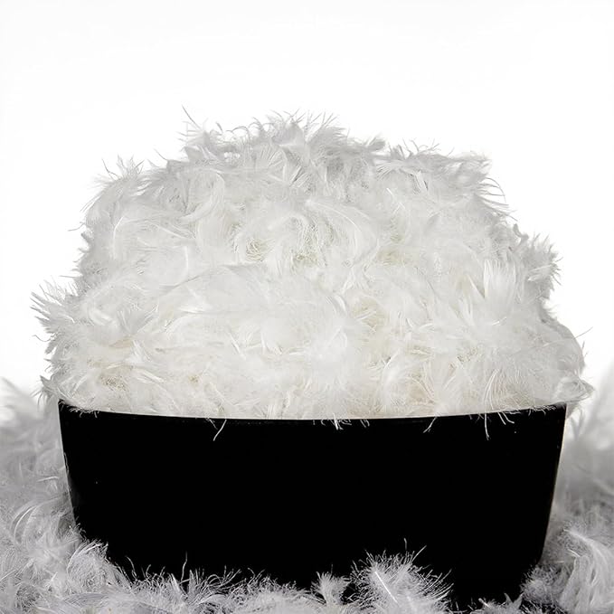 MOOX Down Feathers Pillow Stuffing Filling for DIY Projects Premium Natural 5/95 Goose Feather Down Soft Fluffy Perfect for Pillow Cushions Bedding Pillow Couch Dog Bed Upholstery Crafts (8.0, Pounds)