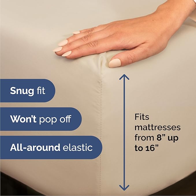 Queen 6 Piece Sheet Set - Comfy, Breathable & Cooling - Hotel Luxury Bedding for Women, Men, Kids, Teens and Children - 1 Flat & 1 Fitted Sheet & 4 Pillowcases w/ Deep Pockets - Wrinkle Free - Wheat