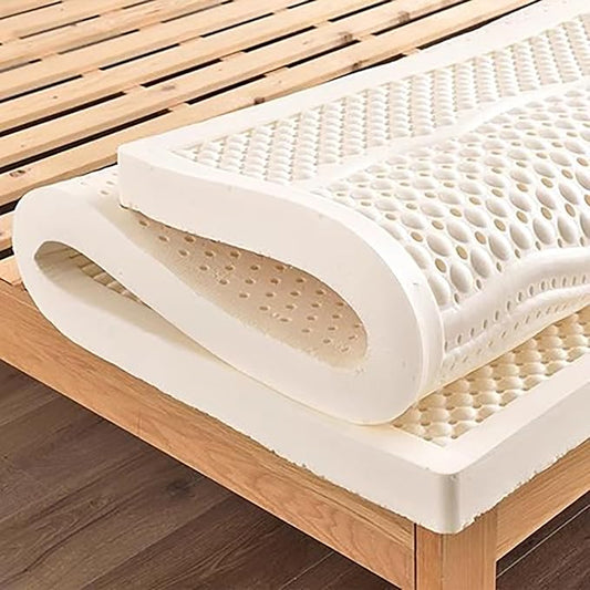 NaKeah 100% Natural Latex Mattress, Thick Soft Mattress Topper Portable Relieves Pressure, Organic Latex Mattress Cover,5cm,90x190cm