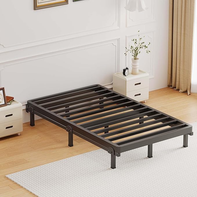 ROIL 2 Inch Twin XL Metal Box Spring Low Profile, Bunkie Board Bed Slat Replacement with Round Corners, 3500 lbs Capacity Heavy Duty Steel Slats, Easy Assembly, Noise Free
