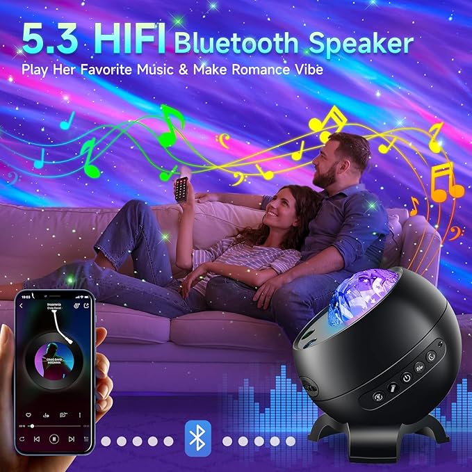 Staryou Birthday Gifts for Teen Girls & Boys - Northern Galaxy Light Projector with 15 White Noise Bluetooth Speaker, Trendy Stuff Aurora Night Light Bedroom Decor