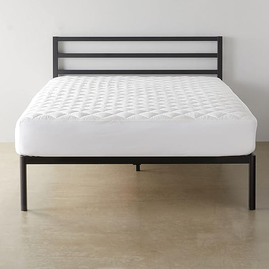 Amazon Basics Hypoallergenic Breathable Quilted Mattress Topper Pad, 18 Inches Deep, Twin XL, White